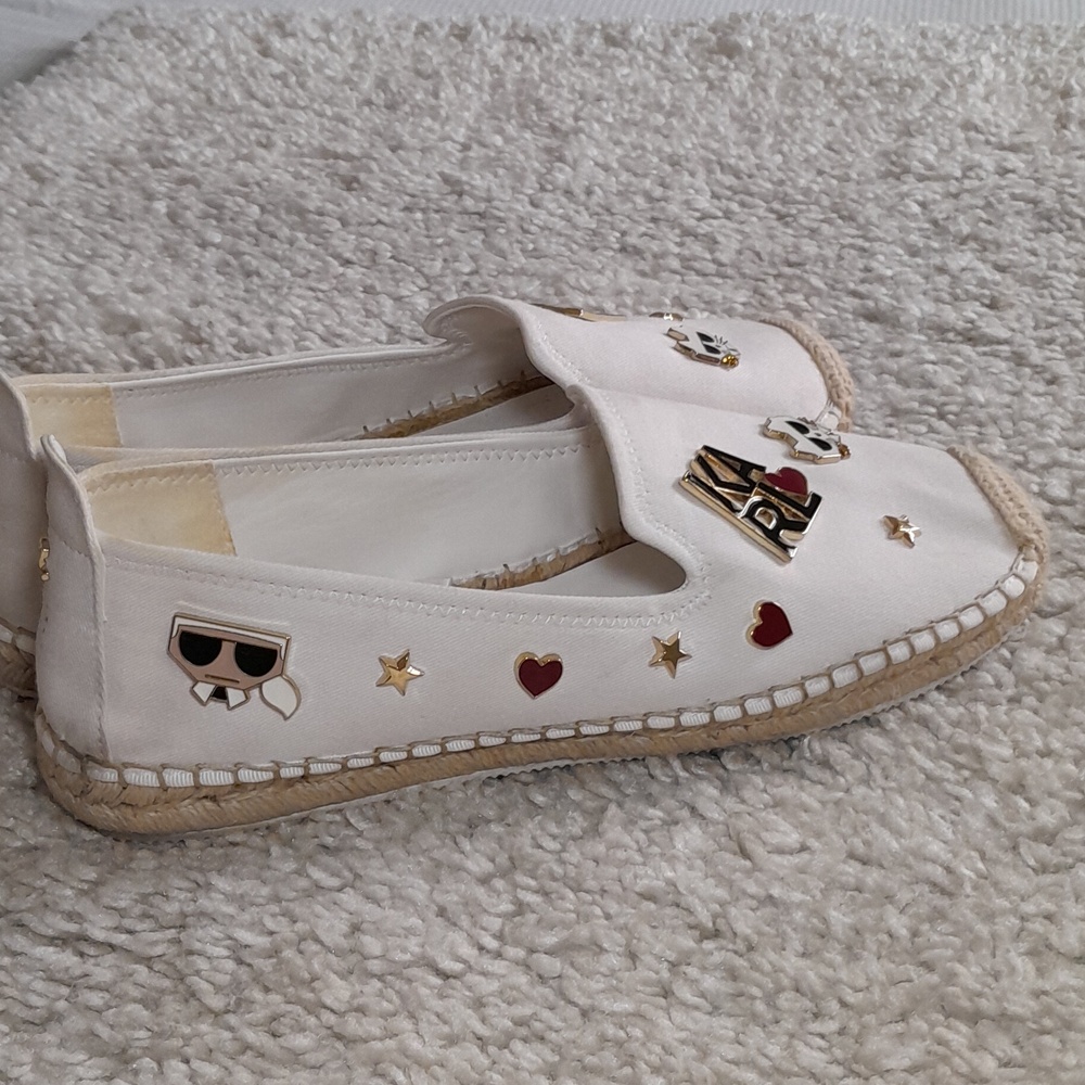 KARL LAGERFELD pin on Slip On Espadrille Size 10 - Picture 3 of 16